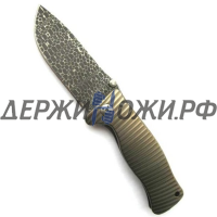 Нож SR-1 Iguana Damascus Bronze Titanium Lion Steel складной L/SR1DI B
